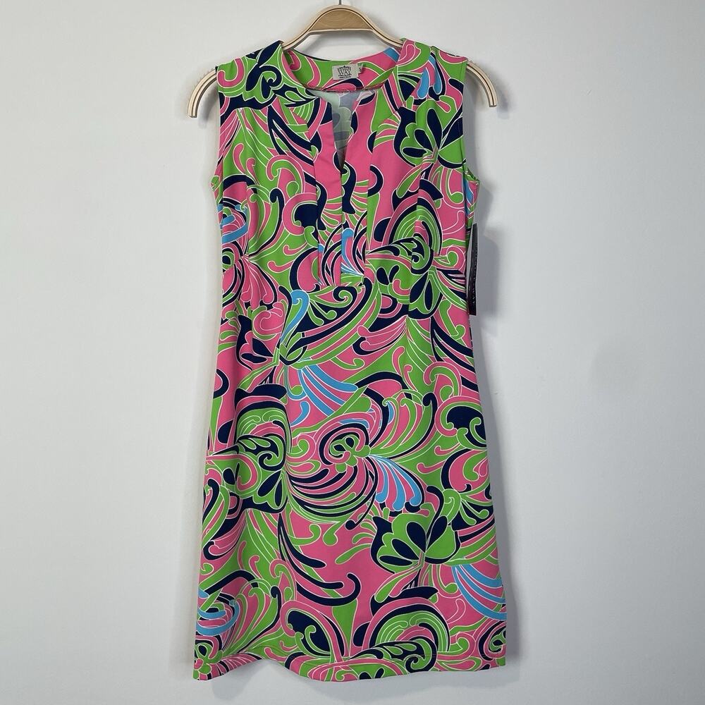 Katherine Way Dress Women's Size‎ XS Retro Print Performance Golf UPF 50+